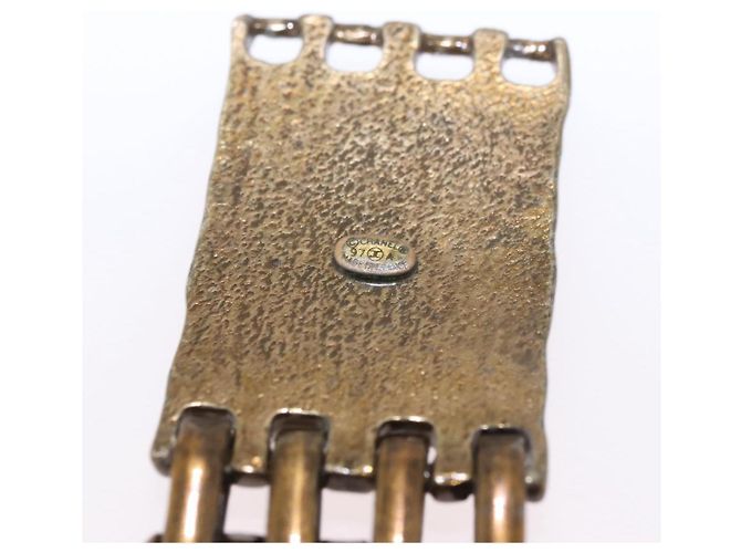 Bracciale CHANEL Metallo Tonalità Oro CC Auth BA13634M - vista 9