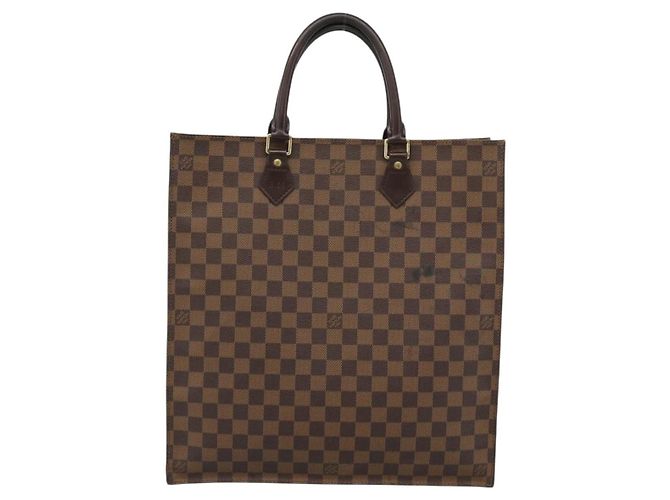 LOUIS VUITTON Damier Ebene Sac Plat Hand Bag N51140 LV Auth 187439 - vista 13