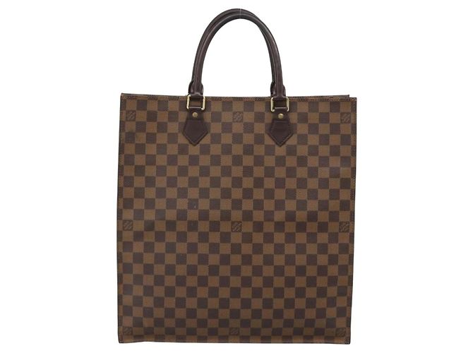 LOUIS VUITTON Damier Ebene Sac Plat Hand Bag N51140 LV Auth 187439 - vista 2