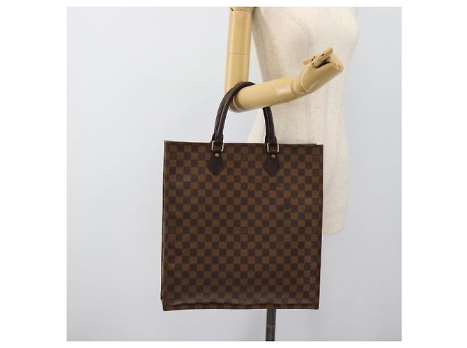 LOUIS VUITTON Damier Ebene Sac Plat Hand Bag N51140 LV Auth 187439 - vista 23