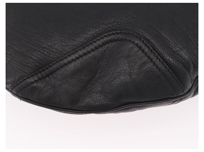 Borsa a Spalla GUCCI in Pelle Nera e Oro 162882 Auth 189322A Nero D'oro - vista 16