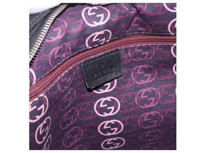 Borsa a Spalla GUCCI in Pelle Nera e Oro 162882 Auth 189322A Nero D'oro - vista 18