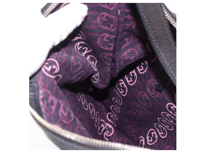 Borsa a Spalla GUCCI in Pelle Nera e Oro 162882 Auth 189322A Nero D'oro - vista 20