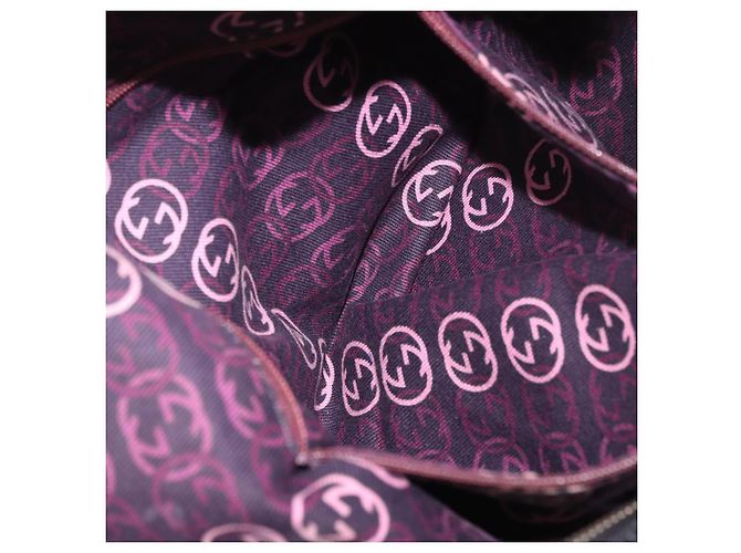 Borsa a Spalla GUCCI in Pelle Nera e Oro 162882 Auth 189322A Nero D'oro - vista 22