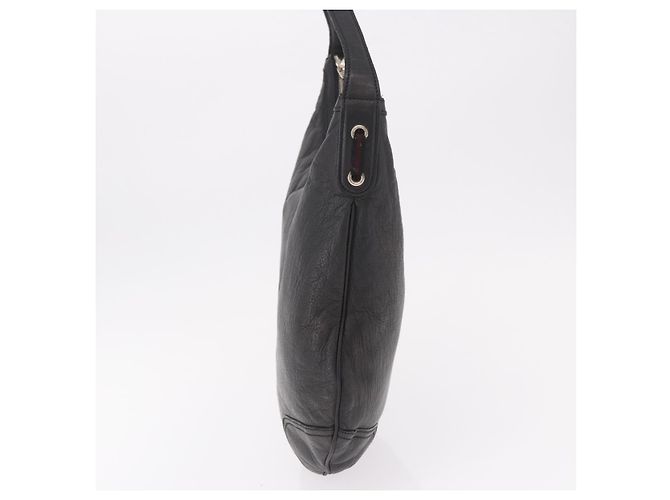 Borsa a Spalla GUCCI in Pelle Nera e Oro 162882 Auth 189322A Nero D'oro - vista 3