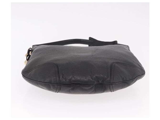 Borsa a Spalla GUCCI in Pelle Nera e Oro 162882 Auth 189322A Nero D'oro - vista 5