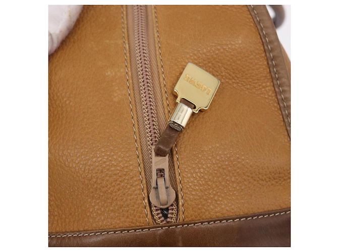 Borsa Boston LOEWE Anagram in pelle marrone oro Auth bs35675 D'oro - vista 10