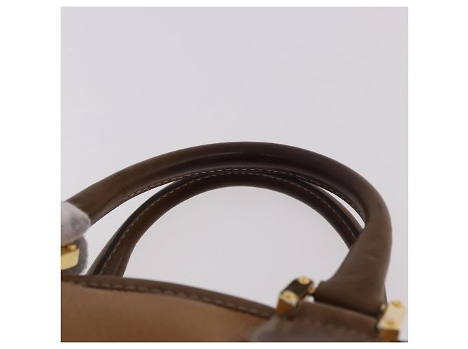 Borsa Boston LOEWE Anagram in pelle marrone oro Auth bs35675 D'oro - vista 8