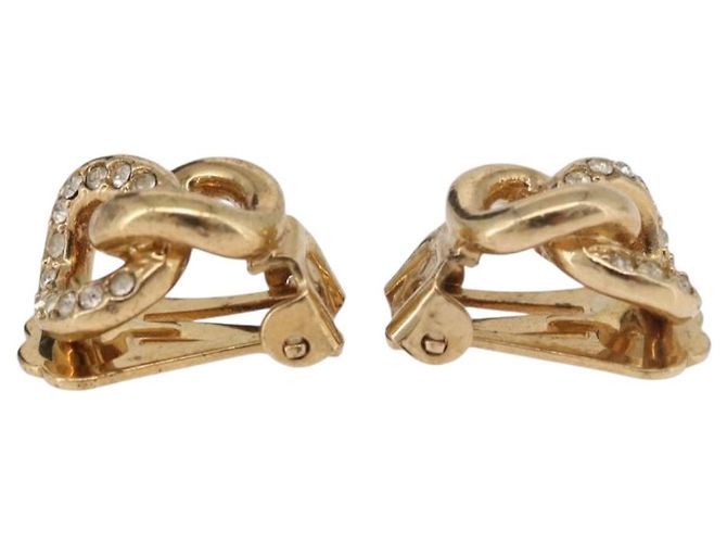 Christian Dior Ohrringe aus Metall Goldton Auth BA13643 - Ansicht 2