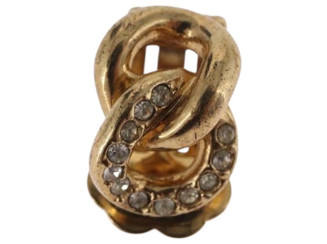 Christian Dior Ohrringe aus Metall Goldton Auth BA13643 - Ansicht 4