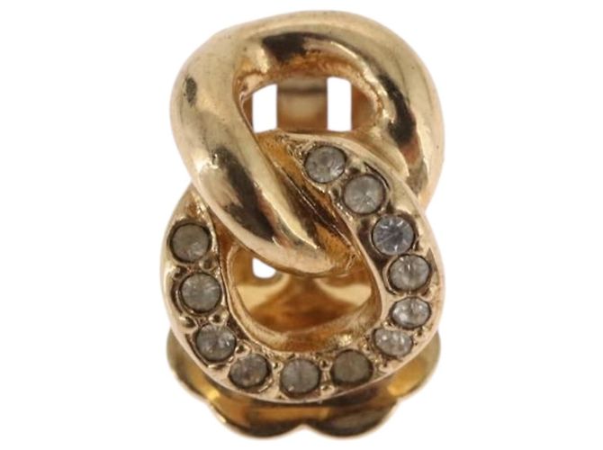 Christian Dior Ohrringe aus Metall Goldton Auth BA13643 - Ansicht 8