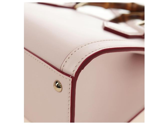 Borsa a Mano GUCCI Bamboo in Pelle 3way Oro Rosa 841488 Auth 185846SM D'oro - vista 18