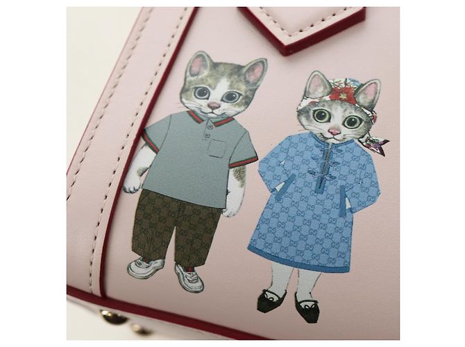 Borsa a Mano GUCCI Bamboo in Pelle 3way Oro Rosa 841488 Auth 185846SM D'oro - vista 19
