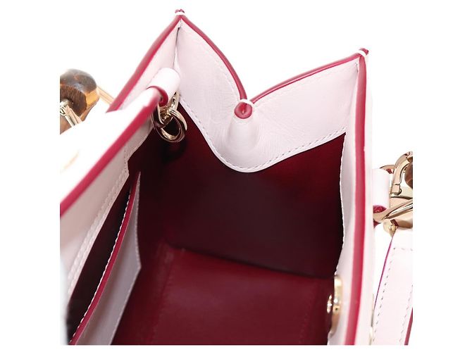 Borsa a Mano GUCCI Bamboo in Pelle 3way Oro Rosa 841488 Auth 185846SM D'oro - vista 24