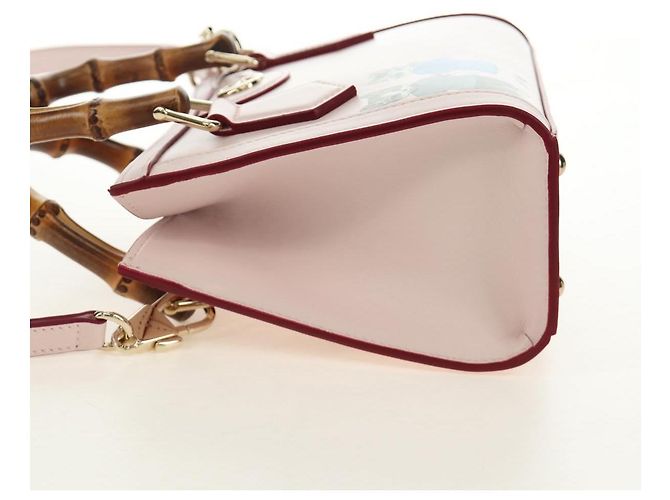 Borsa a Mano GUCCI Bamboo in Pelle 3way Oro Rosa 841488 Auth 185846SM D'oro - vista 3