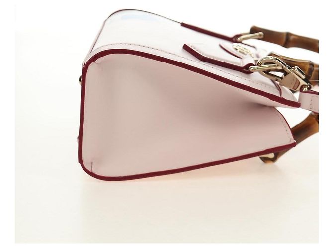 Borsa a Mano GUCCI Bamboo in Pelle 3way Oro Rosa 841488 Auth 185846SM D'oro - vista 4