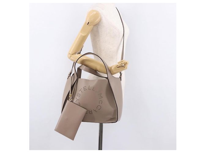 Autre Marque Borsa Stella MacCartney in Pelle 2way Beige Oro 513860 Auth 188263A D'oro - vista 26