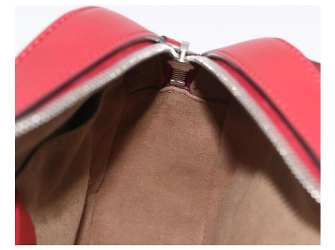 Borsa a tracolla GUCCI GG Supreme in PVC Rosso Argento 409535 Auth am11964V - vue 17
