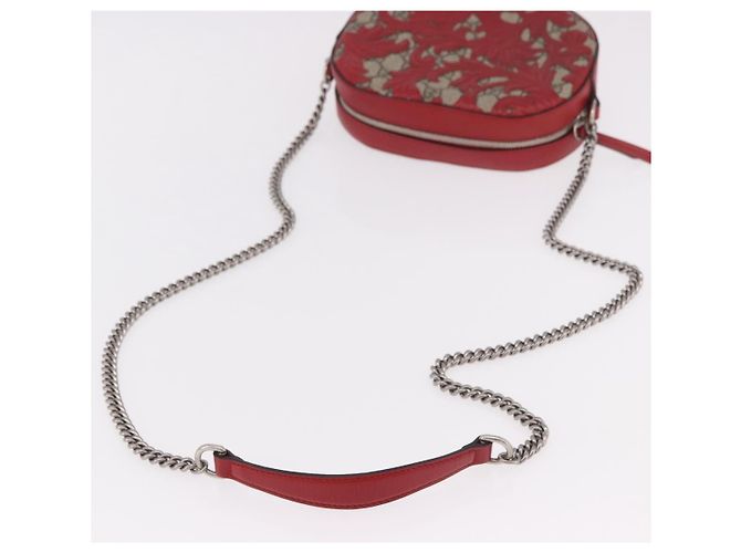 Borsa a tracolla GUCCI GG Supreme in PVC Rosso Argento 409535 Auth am11964V - vue 7