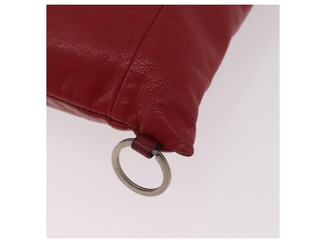 Miu Miu Tote Bag Leder Rot Auth ka4953A - Ansicht 16
