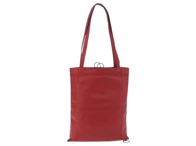 Miu Miu Tote Bag Leder Rot Auth ka4953A - Ansicht 2