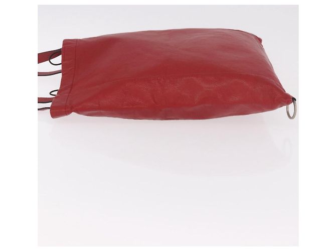 Miu Miu Tote Bag Leder Rot Auth ka4953A - Ansicht 4