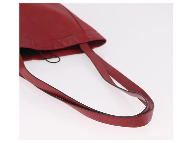 Miu Miu Tote Bag Leder Rot Auth ka4953A - Ansicht 7