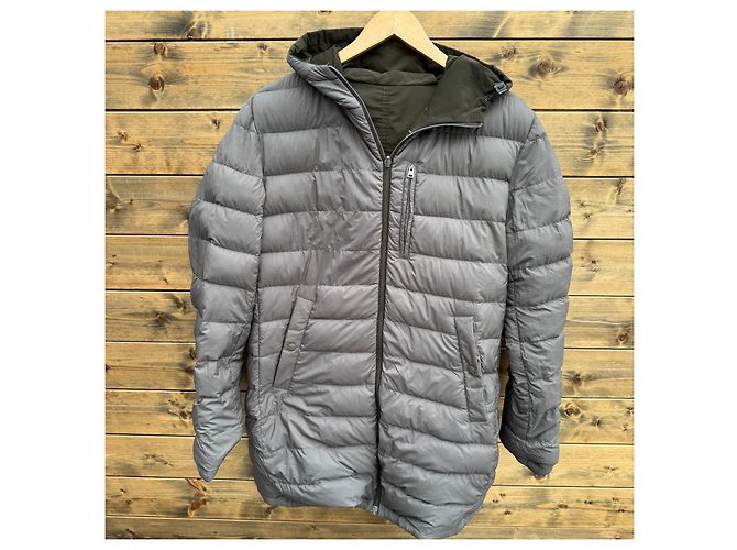 Herno Reversible Hooded Down Jacket Grey Dark green - view 3