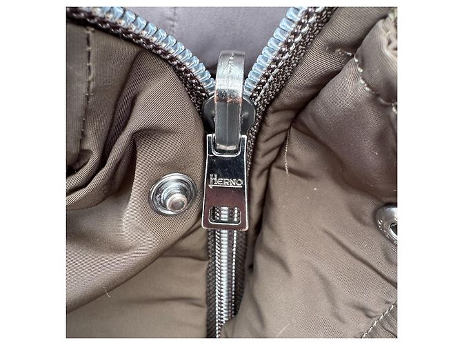 Herno Reversible Hooded Down Jacket Grey Dark green - view 7