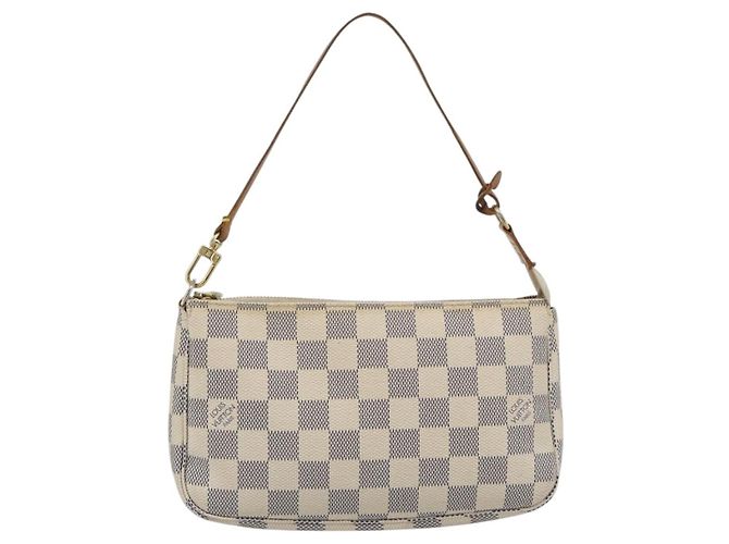 LOUIS VUITTON Damier Azur Pochette Accessoires Pouch N51986 LV Auth 188944 - vista 13