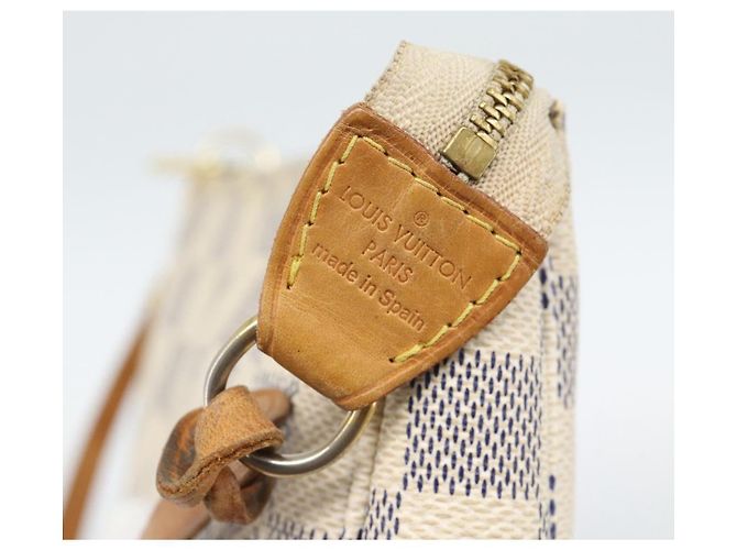 LOUIS VUITTON Damier Azur Pochette Accessoires Pouch N51986 LV Auth 188944 - vista 19