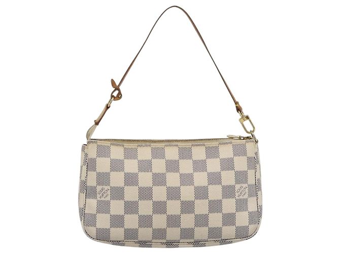 LOUIS VUITTON Damier Azur Pochette Accessoires Pouch N51986 LV Auth 188944 - vista 2