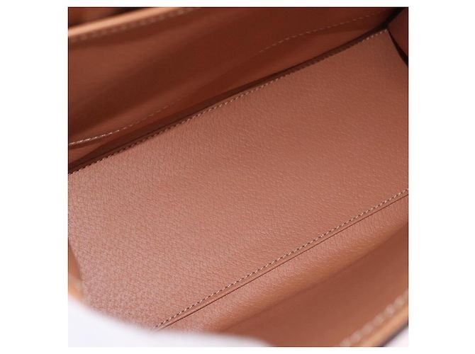 Céline Borsa CELINE Macadam Canvas PVC Pelle Marrone Oro Auth bs35662 D'oro - vista 11
