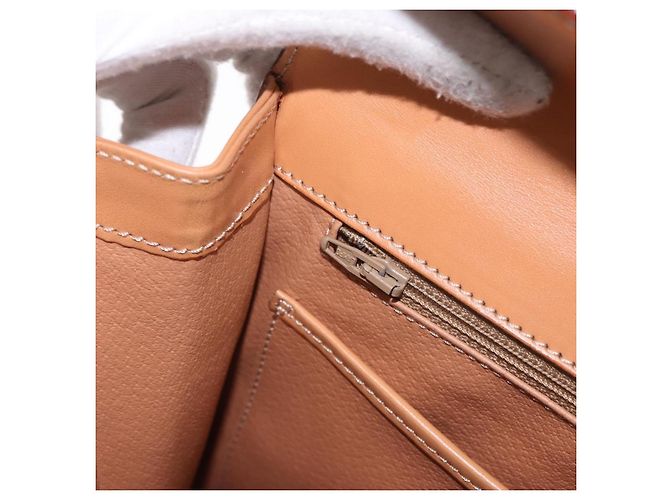 Céline Borsa CELINE Macadam Canvas PVC Pelle Marrone Oro Auth bs35662 D'oro - vista 22