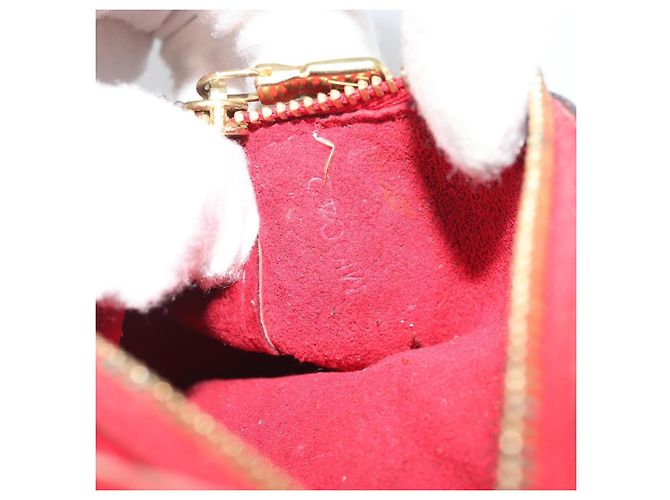 LOUIS VUITTON Epi Soufflot Pouch Accessory Pouch Rosso LV Auth 187407 - vista 12