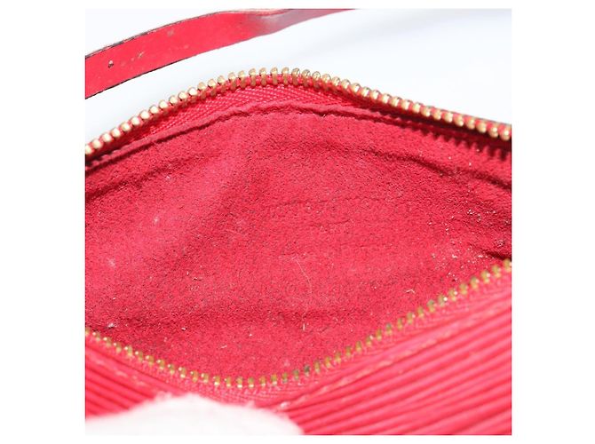 LOUIS VUITTON Epi Soufflot Pouch Accessory Pouch Rosso LV Auth 187407 - vista 19
