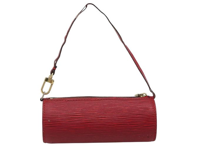 LOUIS VUITTON Epi Soufflot Pouch Accessory Pouch Rosso LV Auth 187407 - vista 2