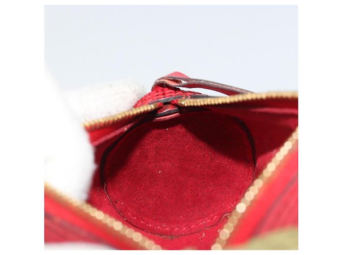 LOUIS VUITTON Epi Soufflot Pouch Accessory Pouch Rosso LV Auth 187407 - vista 21