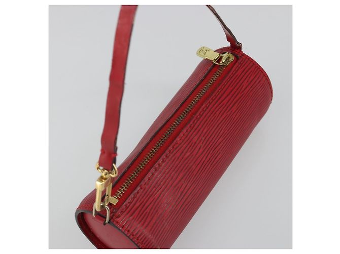 LOUIS VUITTON Epi Soufflot Pouch Accessory Pouch Rosso LV Auth 187407 - vista 6