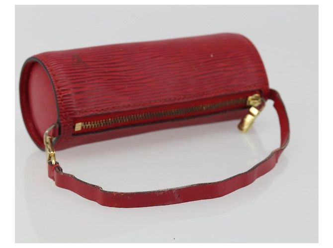 LOUIS VUITTON Epi Soufflot Pouch Accessory Pouch Rosso LV Auth 187407 - vista 7