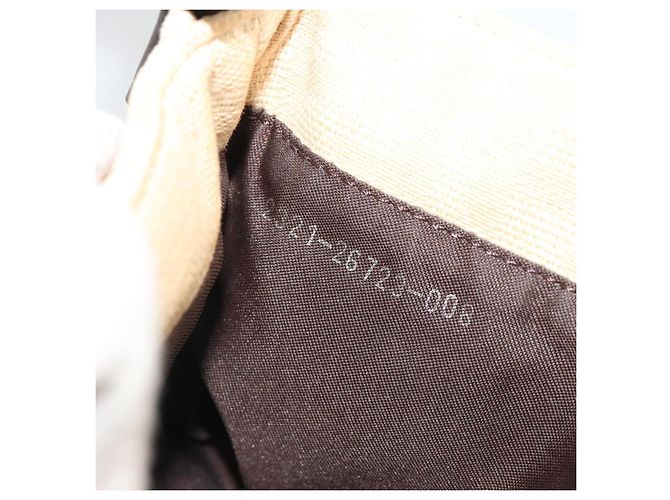 FENDI Zucca Canvas Mamma Baguette Borsa a Spalla Beige Argento Auth 187318A - vista 12