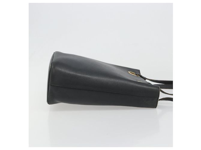 Borsa Tote Salvatore Ferragamo Gancini in pelle nera e oro Auth 187416 Nero D'oro - vista 3