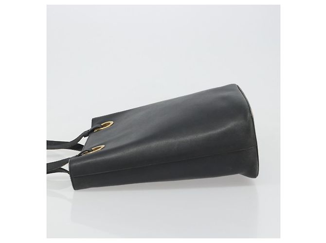 Borsa Tote Salvatore Ferragamo Gancini in pelle nera e oro Auth 187416 Nero D'oro - vista 4
