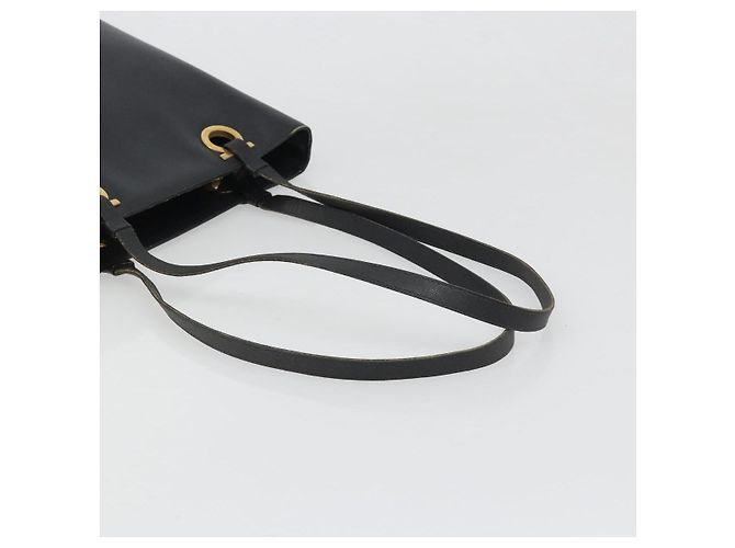 Borsa Tote Salvatore Ferragamo Gancini in pelle nera e oro Auth 187416 Nero D'oro - vista 7