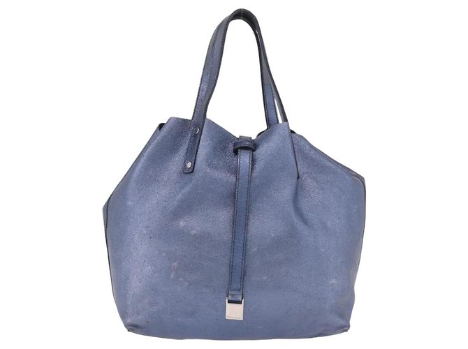 Autre Marque Borsa Reversibile TIFFANY&Co. in Pelle Scamosciata Blu Autentica 189384 - vista 13
