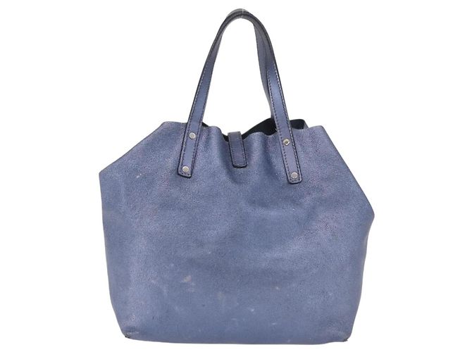 Autre Marque Borsa Reversibile TIFFANY&Co. in Pelle Scamosciata Blu Autentica 189384 - vista 2