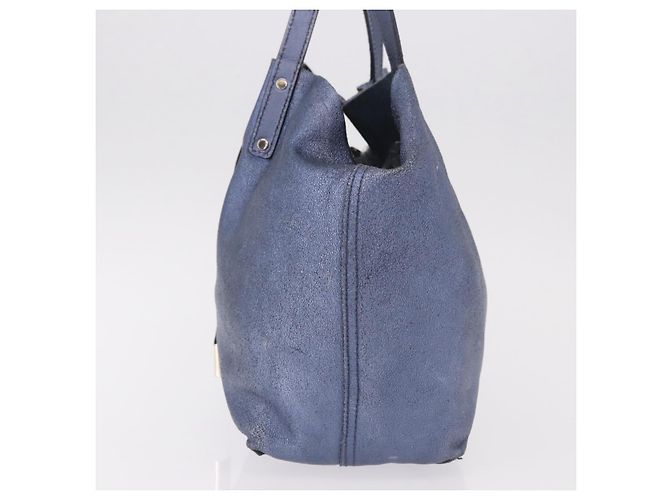 Autre Marque Borsa Reversibile TIFFANY&Co. in Pelle Scamosciata Blu Autentica 189384 - vista 3