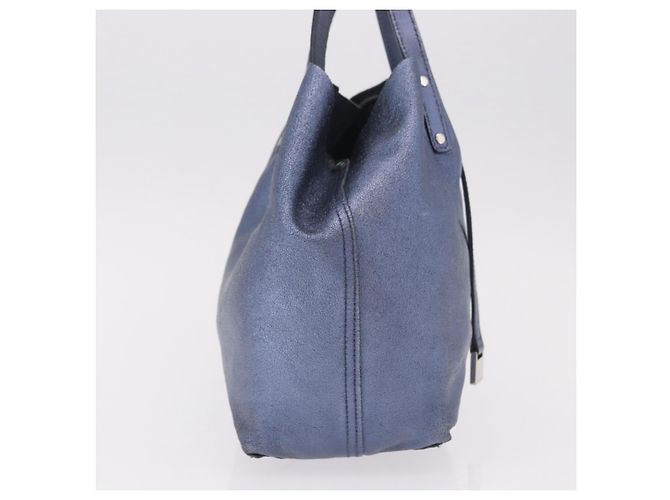 Autre Marque Borsa Reversibile TIFFANY&Co. in Pelle Scamosciata Blu Autentica 189384 - vista 4