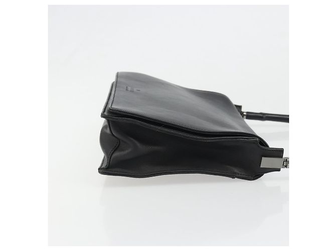 Borsa a Spalla GUCCI Bamboo in Pelle Nera Argento Auth 187466V Nero - vista 3