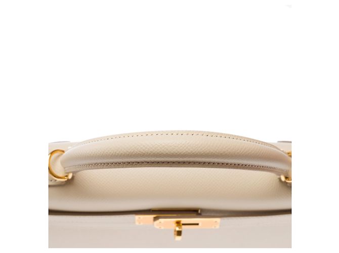 Hermès Borsa HERMES Kelly 28 in Pelle Bianca - 103686 Bianco - vista 10